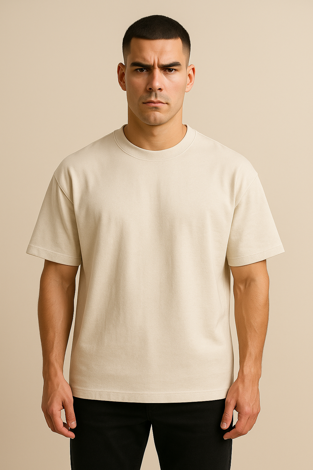 Camiseta Beige Hombre CRÉME